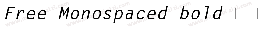 Free Monospaced bold字体转换
